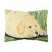 Carolines Treasures SS8864PW1216 Golden Retriever Indoor & Outdoor Decorative Fabric Pillow - 12 x 16 in.