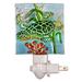 Green Sea Turtle Swimming in Coral Glass Night Light Electric 7 Watt