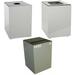 Witt Industries Steel 24-Gallon Geo Cube Recycling Container Round Opening Legend Cans Slot Opening Legend Newspaper and Square Opening Legend Waste Square Slate.