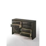 59 X 17 X 41 Gray Oak Rubber Wood Dresser