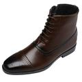 nsendm Mens Shoes Leather Mens Shoes Classic Business Leather Shoes Fashion Casual High Top Men Leather Dance Shoes Shoes Brown 9