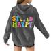 Comfy Hoodies Women Fall Winter Hooded Sweatshirt Colored Letter Print Sports Jumper Top Long Sleeve Pullovers