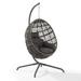 Crosley Furniture Tess Indoor/Outdoor Wicker Hanging Egg Chair in Gray/Driftwood