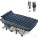 Lilypelle 75 Cots for Camping Traveling Fold Cot for Adults Portable Heavy Duty Sleeping Bed with Mattress Pad&Carry Bag