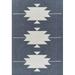 Momeni Baja Geometric Denim Indoor Outdoor Rug 3 11 X 5 7