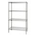 Quantum Storage Wire Shelving 4-Shelf Starter Units - Stainless Steel - 21 x 36 x 74 in. - Stainless Steel