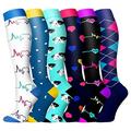 EQWLJWE Leisure Sports Compression Socks Men s And Women s Outdoor Long Tube Compression Socks Sports Running Fitness Socks 6PCS Sports Protection Holiday Clearance