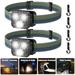 IC ICLOVER 2-Pack Headlamp Flashlight Super Bright Motion Sensor Head Lamp IPX4 Waterproof LED White & Red Headlight 8 Modes Head Lights for Camping Cycling Running Fishing