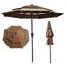 9Ft 3-Tiers Outdoor Patio Umbrella with Crank and tilt and Wind Vents for Garden Deck Backyard Pool Shade Outside Deck Swimming Pool