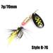 1Pc Hot Portable Durable Sequins Treble Hook Fishing Lure Spoon Spinner Crank Bait STYLE B- 7G