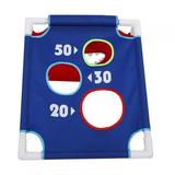 Tebru Throwing Bean Bag Game Board Portable Bean Bag Toss Cornhole Game Board Set of 1 Board and 6 Beanbags Throwing Bean Bag Game Set