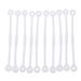 10 Count Tennis Racquet Vibration Dampener Shock Absorber Shockproof String - White