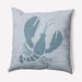 E by Design Lobster Nautical Indoor/Outdoor Throw Pillow