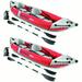 Intex Excursion Pro Inflatable 2 Person Vinyl Kayak w/ Oars & Pump Red (2 Pack)