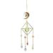 Crystal Wind Chimes Hanging Ornaments Gardening Crafts Garden Crystal Ornaments Decoration Moon Hanging Chain for Patio Balcony Outdoor & Indoor