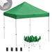 InstaHibit 10x10 ft Pop Up Canopy CPAI-84 Commercial Outdoor Trade Fair Party Tent Green