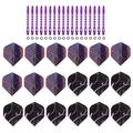 HOMEMAXS 18 Sets of Dart Accessories Kit Aluminum Alloy Dart Shafts Dart Flights Dart O-rings