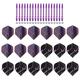 HOMEMAXS 18 Sets of Dart Accessories Kit Aluminum Alloy Dart Shafts Dart Flights Dart O-rings