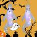 43 Halloween Ghost Windsocks Hanging Decorations Flag Wind Socks for Home Yard Outdoor Decor Party Supplies 2 Pack