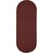 Rhody Rug Madeira Indoor/ Outdoor Braided Rounded Area Rug Burgundy 2 x 6 Runner Synthetic Polypropylene Antimicrobial Stain Resistant 6 Runner