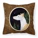 Carolines Treasures SS8499PW1414 Starry Night Ibizan Hound Fabric Decorative Pillow 14Hx14W multicolor