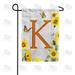America Forever Spring Monogram Garden Flag Letter K 12.5 x 18 inches Double Sided Vertical Outdoor Yard Lawn Beautiful Yellow Flowers Sunflower Garden Flag
