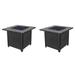 Endless Summer 30 Push Button All Weather Outdoor Patio Gas Fire Pit (2 Pack)