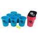 Large Beer Pong Outdoor Game Set with 12 Buckets 2 Balls Tote Bag by Hey! Play!