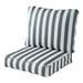 Greendale Home Fashions 2-Piece Canopy Stripe Gray Outdoor Deep Seat Cushion Set