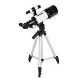 CACAGOO 70mm Astronomical Telescope 150X High Power Monocular Telescope Refractor Spotting Scope with 5Ã—24 Finder Scope Tripod Moon Filter 3X Barlow Lens for Star Gazing Bird Watching Camping