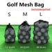 Yesfashion Sports Mesh Net Bag Black Nylon golf bags Golf Tennis 16/32/56 Ball Carrying Drawstring Pouch Storage bag (not include balls)