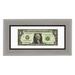 Dollar Bill Frame For Your First Dollar - Metallic Silver Contemporary Currency Frame with UV
