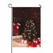 PKQWTM Christmas decorated fireplace tree Yard Decor Home Garden Flag Size 28x40 Inches