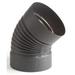 Selkirk Corporation 2811B 8 Inch Heat-fab 22-ga Welded Black Stovepipe 45 Deg Corrugated Nonajustable Elbow