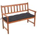 vidaXL Garden Bench with Cushion 47.2 Solid Acacia Wood 3783