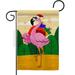 Breeze Decor Cool Christmas Flamingo Animals Bird 13 x 18.5 in. Double-Sided Decorative Vertical Garden Flags for House Decoration Banner Yard Gift