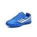 Difumos Unisex Lace Up Sport Sneakers Boys Comfort Long Nail Soccer Cleats Mens Breathable Short Nail Football Shoes Blue Broken 3Y