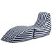 Jaxx Prado Outdoor Bean Bag Chaise Lounge Chair Navy Striped