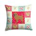 Affenpinscher 1 Love Fabric Decorative Pillow Red