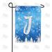 America Forever Winter Monogram Letter J Winter Forest Garden Flag Vertical Double Sided 12.5 x 18 inches Happy Holiday Christmas Seasonal Flags for Outdoor Yard Porch Snowflakes Garden Flag