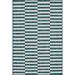 Unique Loom Striped Indoor/Outdoor Striped Rug Teal/Ivory 4 1 x 6 1 Rectangle Geometric Contemporary Perfect For Patio Deck Garage Entryway