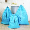 Ludlz Heavy Duty Extra Large Storage Bags Blue Bags Totes with Drawstring for Clothing Blanket Storage Dorm College Moving Supplies Boxes Clothes Storage Bins Compatible