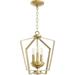 3 Light Entry Pendant in Bailey Street Home Home Collection Style 13 inches Wide By 15.5 inches High-Aged Brass Finish Bailey Street Home
