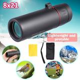 KKSQ 8X 21mm Portable Monocular Scope Telescope with Bag Waterproof for Bird Watching Camping Hiking Hunting