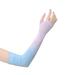 Sun Protection Arm Guards Ice Sleeves Creative Multicolor Gradient 1Pair Nylon Spandex Ice Sleeves For Driving Riding