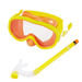 Kids Snorkel Set Jomenro Anti-Leak Snorkel Mask Anti-Fog Panoramic Scuba Mask Dry Top Snorkel for Kids Boys and Girls Snorkeling or Diving(Yellow)