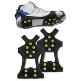 Clearance! 10 Studs Anti-Skid Snow Ice Climbing Shoe Grips Crampons Cleats Overshoes crampons spike shoes crampon Black L