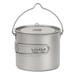 Lixada 750ml900ml1100ml Ultralight Titanium Pot Water Mug Cup with Lid and Foldable Handle Outdoor Camping Cooking Picnic