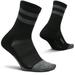 Feetures Elite Light Cushion Mini Crew Sock - Running Socks for Women and Men - Targeted Compression - Moisture Wicking - X-Large Dark Gray