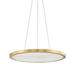 -24 inch 30W 1 Led Pendant in Contemporary/Modern Style-24 inches Wide By 1.25 inches High-Aged Brass Finish Bailey Street Home 116-Bel-4535988